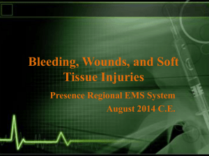 Bleeding and Soft Tissue Injuries August 2014