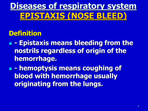 Epistaxis in horses