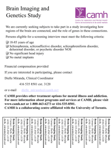 CAMH provides other treatment options for mental illness and