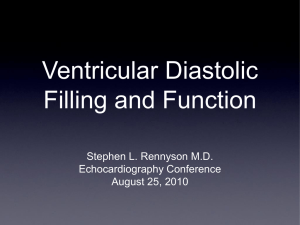 Characteristics of Diastolic Dysfunction
