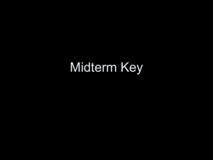 Class 2009 midterm #1 key