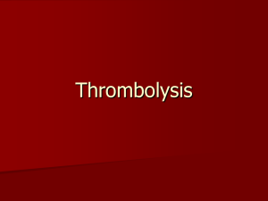 Thrombolysis