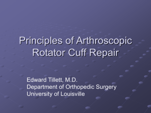Applied Anatomy for Arthroscopic Rotator Cuff Repair