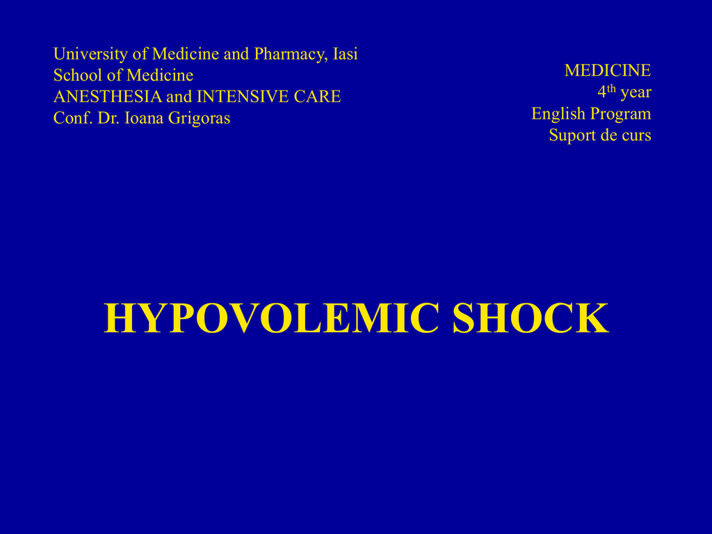 4. Hypovolemic shock