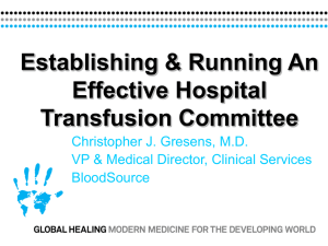 Transfusion Committees