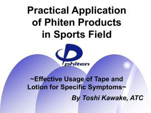 Practical Application of Phiten Products in Sports Field