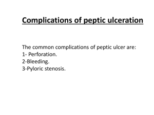 Complications of Peptic Ulcer – Dr. Kamal
