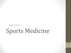 Injuries to the Hand - Mrs Wright Resources