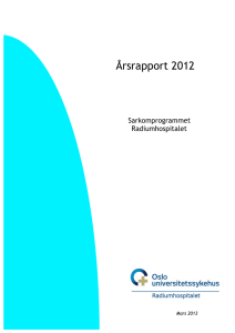 Årsrapport 2012 - Sarkomgruppen på Radiumhospitalet