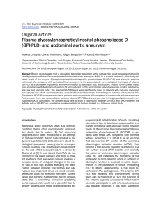 Plasma glycosylphosphatidylinositol phospholipase D (GPI