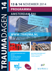 TRAUMA DAGEN - Nederlandse Vereniging voor Traumachirurgie