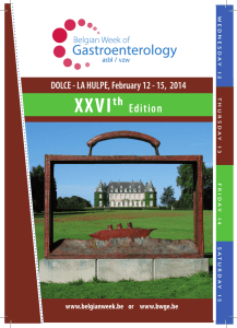 XXVIth - Belgian Week of Gastroenterology