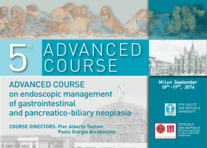 ADVANCED COURSE on endoscopic management of