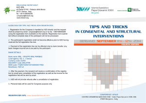 TIPS AND TRICKS - Centro Congressi Giovanni XXIII