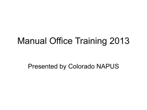 Manual Office Training powerpoint