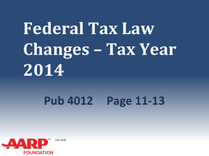 41 Tax Law Changes - Arizona AARP Tax-Aide