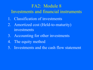 FA2: Module 8 Investments and financial instruments