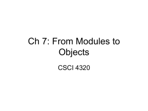 Ch 7: From Modules to Objects
