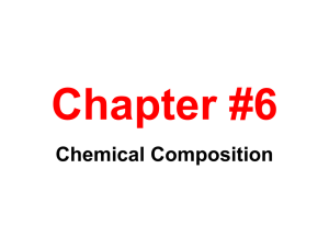 Ch#6 Chemical Composition