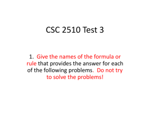 CSC 2510 Test 3