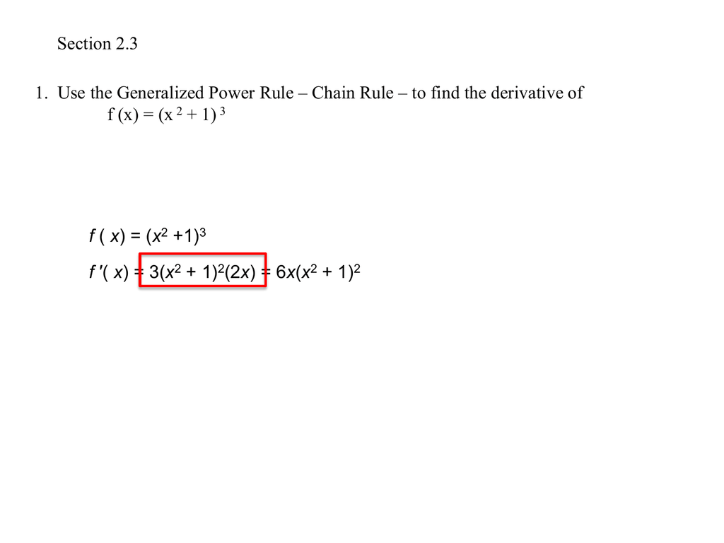 2 3 The Chain Rule And Non