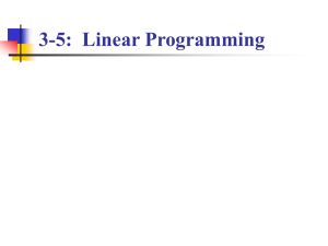 Linear Programming Section 3-5