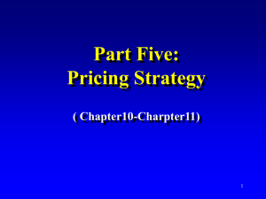 Part 5: Pricing Strategy