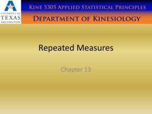 Chapter 13 Repeated Measures ANOVA
