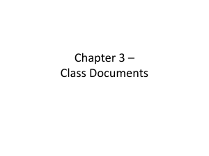 Chapter 3 * Class Documents