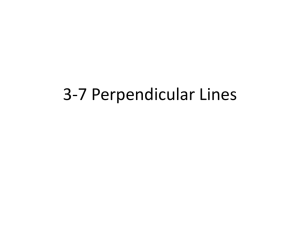 3-7 Perpendicular Lines