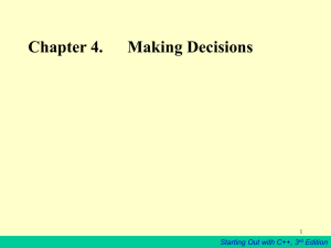 Chapter 4. Making Decisions