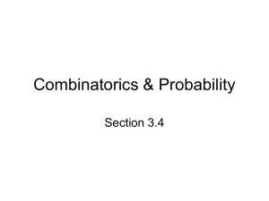 Combinatorics & Probability