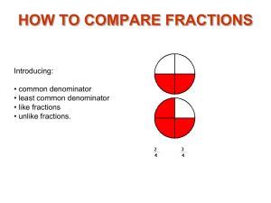 Compare Fractions