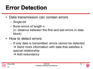 Error Detection Methods