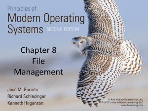 Chapter 8 File Management