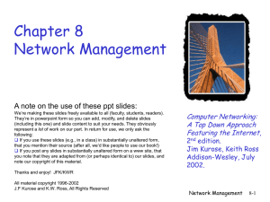 Chapter 8: Network Management