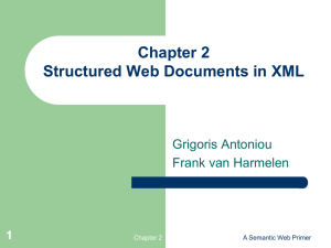 Chapter 2: Structured Web Documents in XML