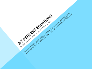 3-7 Percent equations