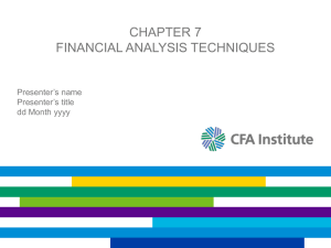 Chapter 7: Financial Analysis Techniques