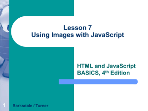 Lesson 7 Using Images with JavaScript