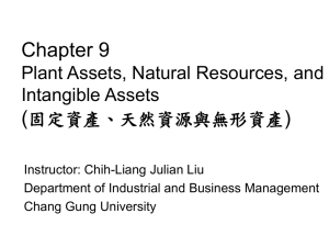 Chapter 9 Plant Assets, Natural Resources, and Intangible Assets