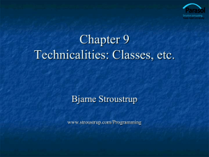 Ch9: Technicalities: Classes, etc.