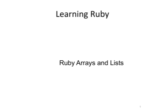 Learning Ruby