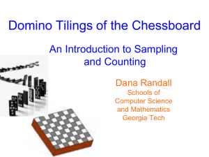 Domino tilings of the chessboard