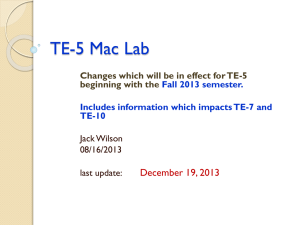 TE-5 Mac Lab