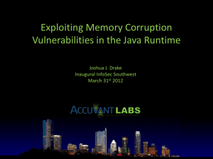 Exploiting Memory Corruption Vulnerabilities in the Java Runtime