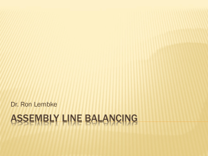 Assembly line balancing