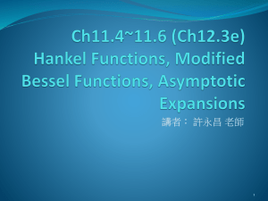 Hankel Functions, Modified Bessel Functions, Asymptotic Expansions