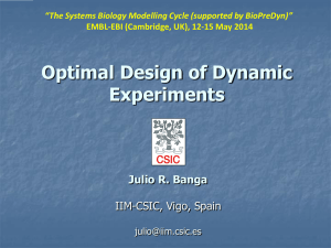 Optimal design of dynamic experiments
