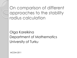 On comparison of different approaches to the stability radius